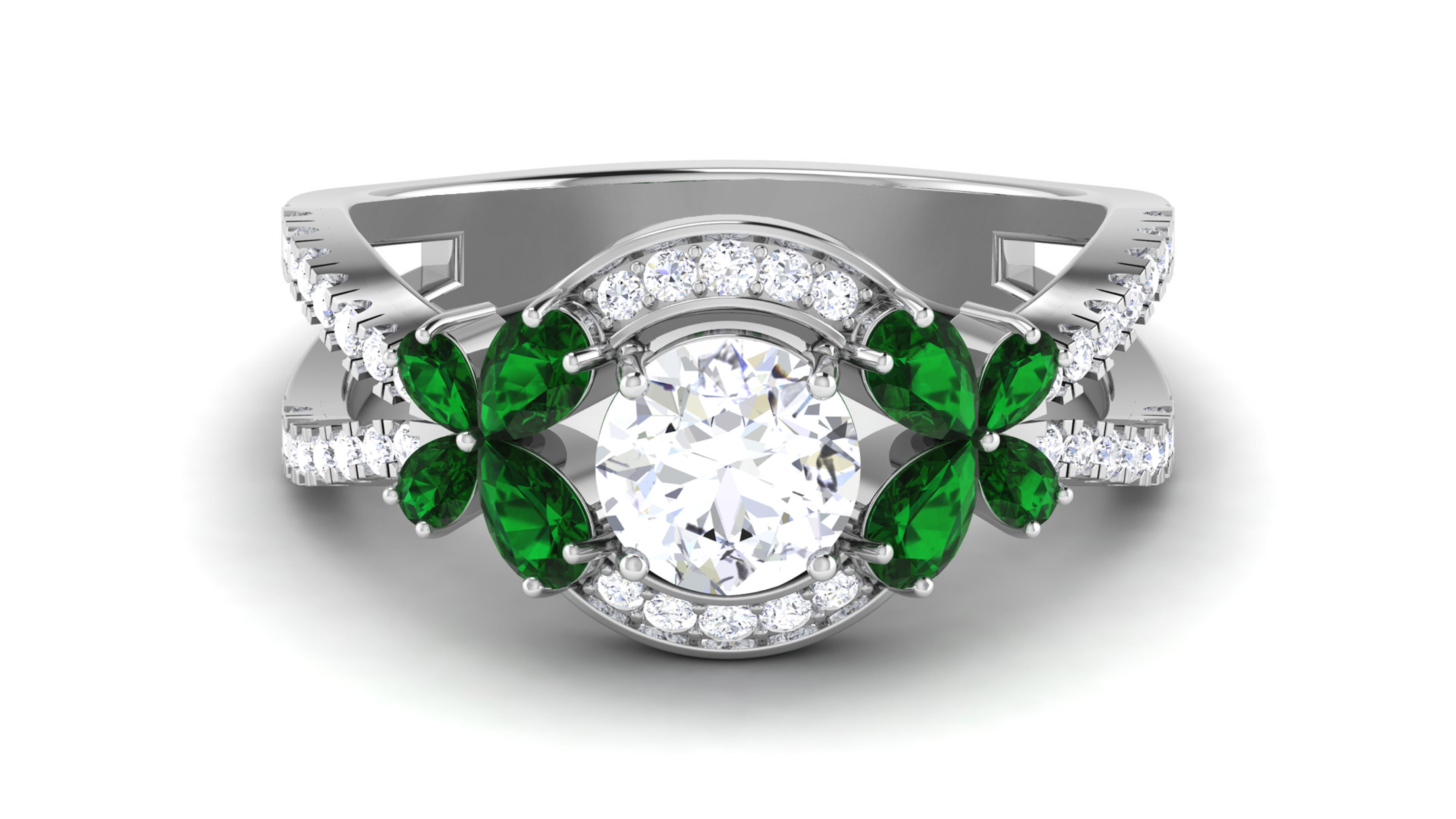 Solitaire ring 3dm stl render detail 3D print model 3D print model_3