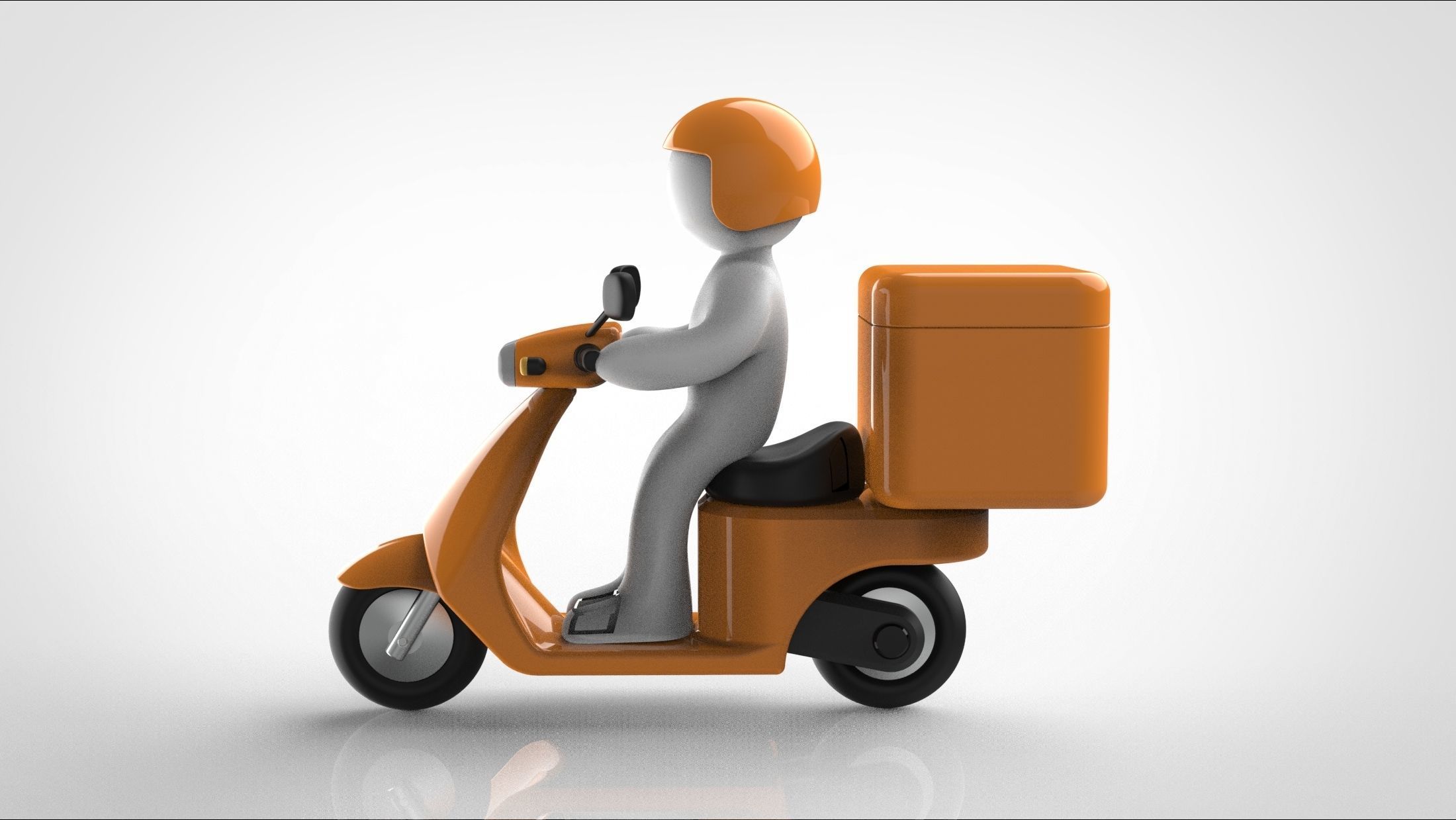 delivery scooter 3D model_3