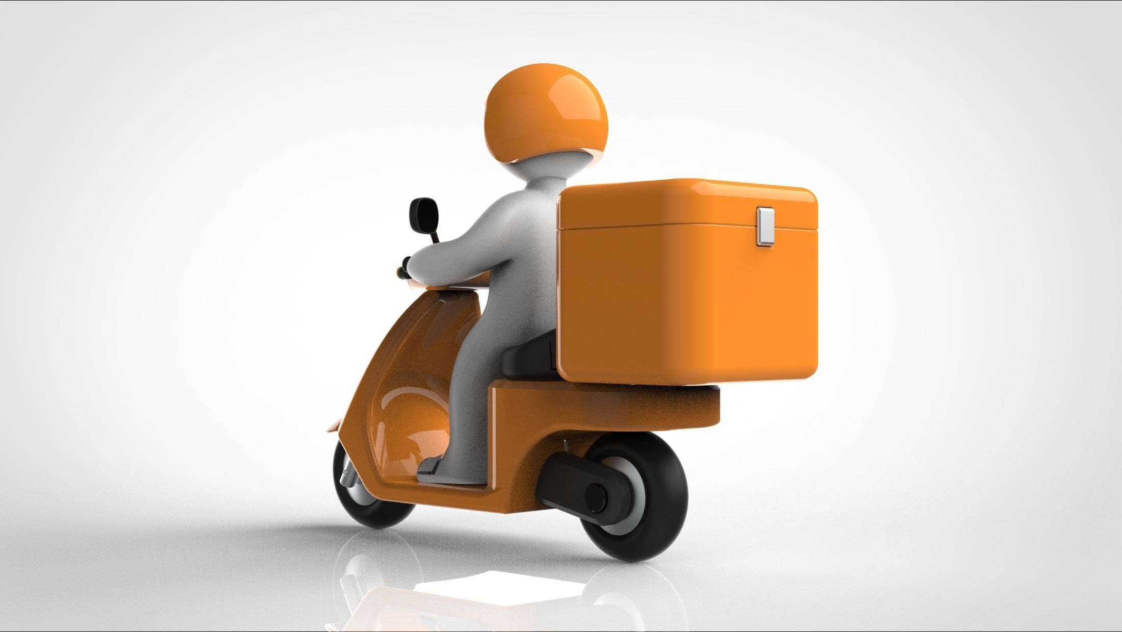 delivery scooter 3D model_1