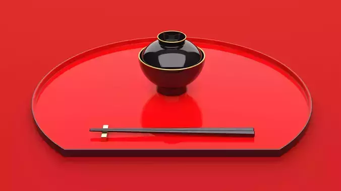 japanese bowl and tray