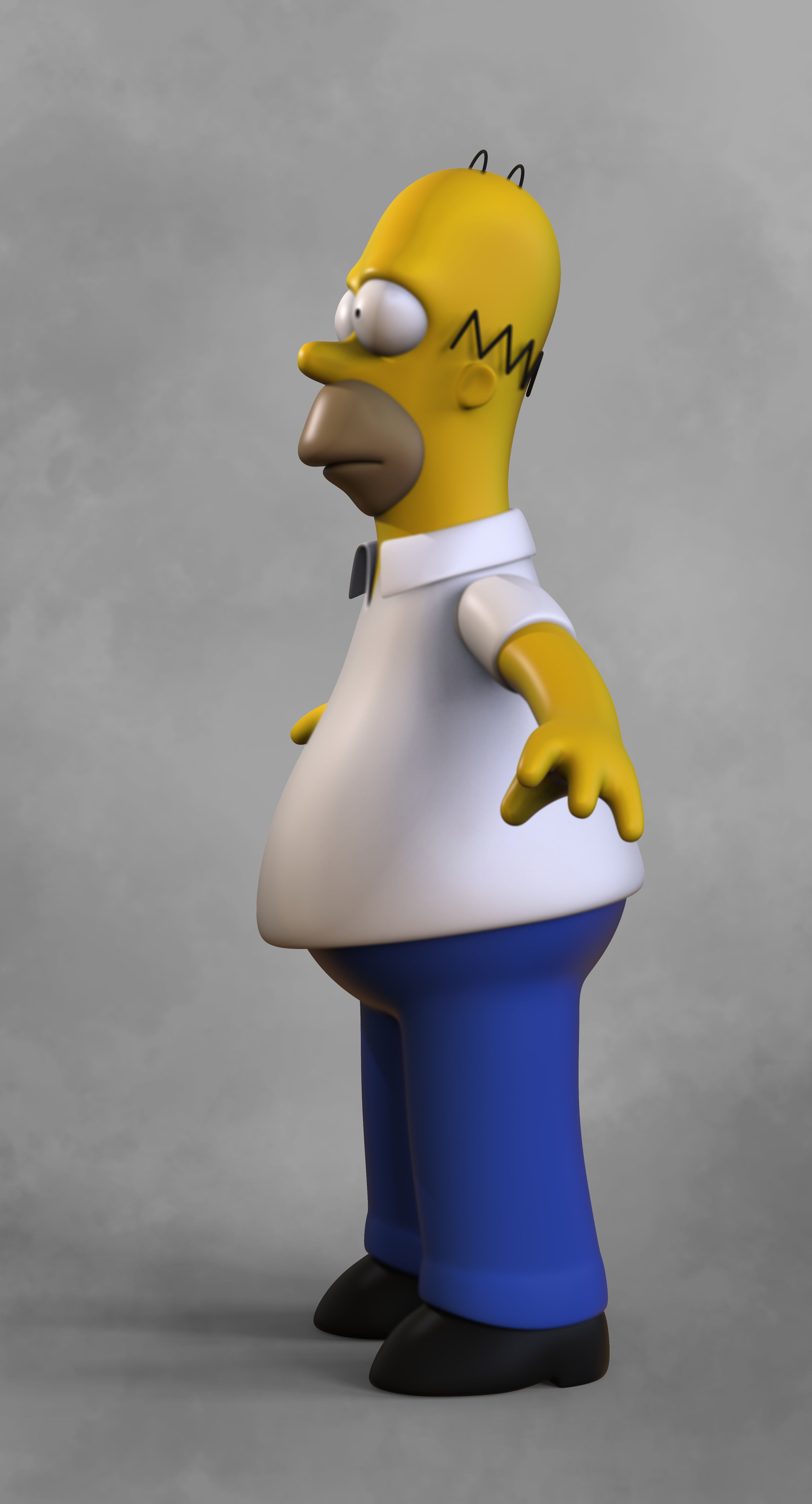 Homer Simpson for animation Low-poly 3D model_2