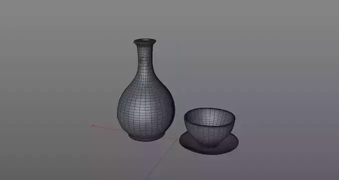 asian traditional jar cup 