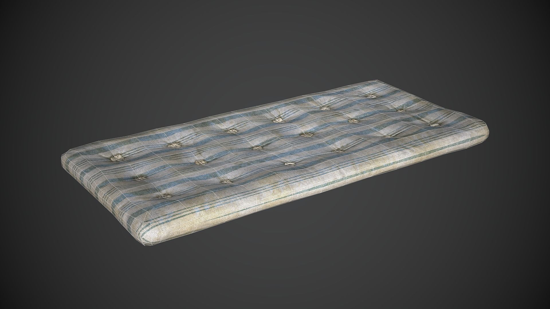 Mattress Old Low-poly 3D model_9