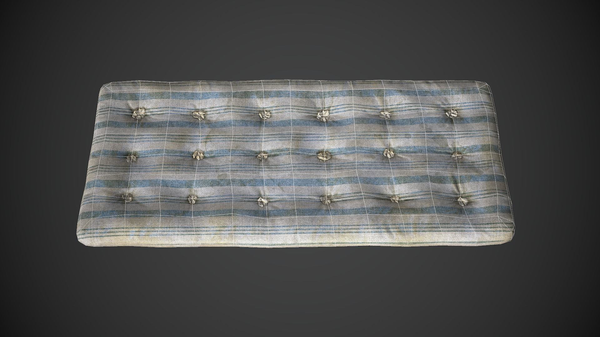 Mattress Old Low-poly 3D model_4
