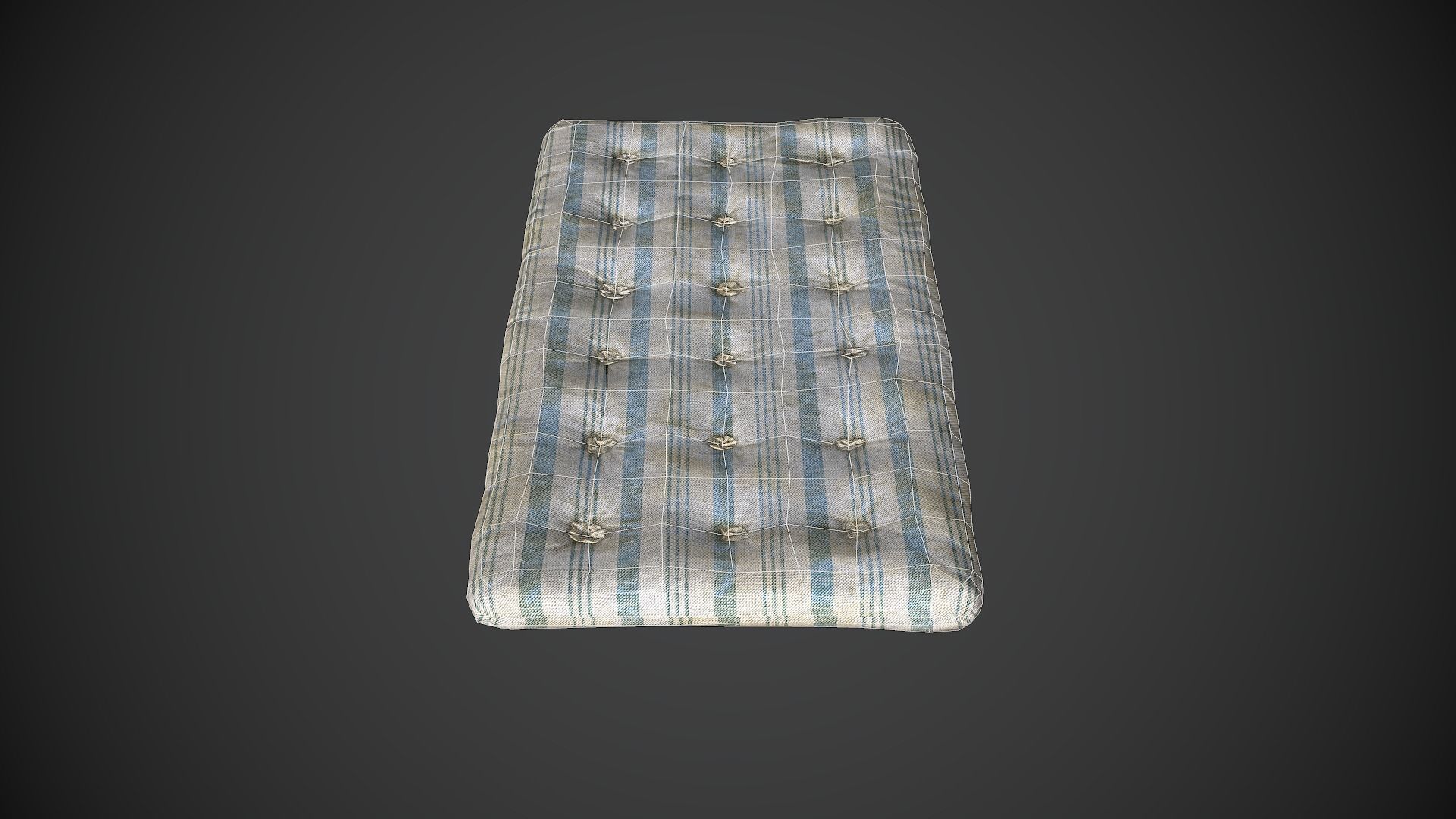 Mattress Old Low-poly 3D model_6