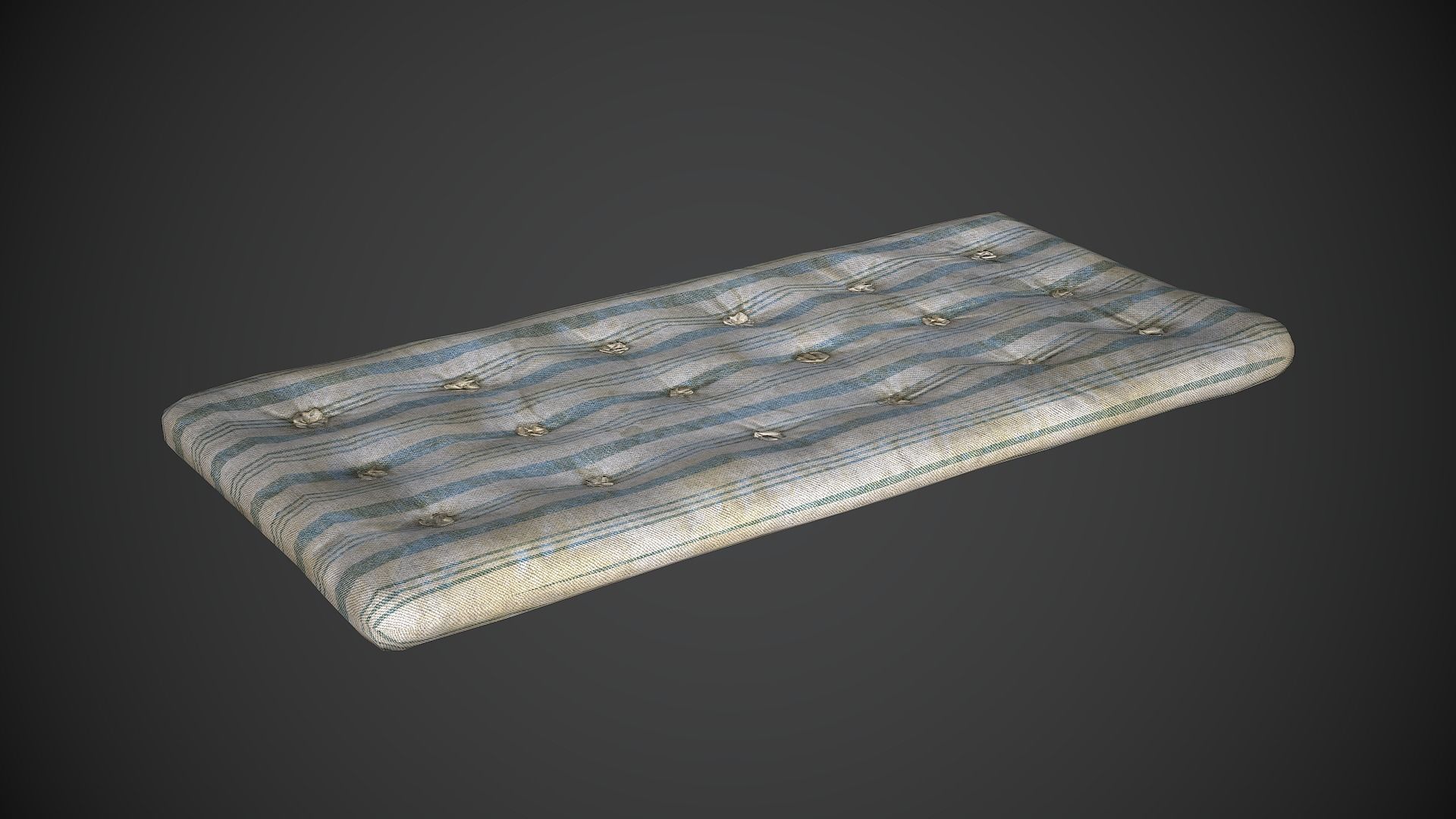 Mattress Old Low-poly 3D model_10