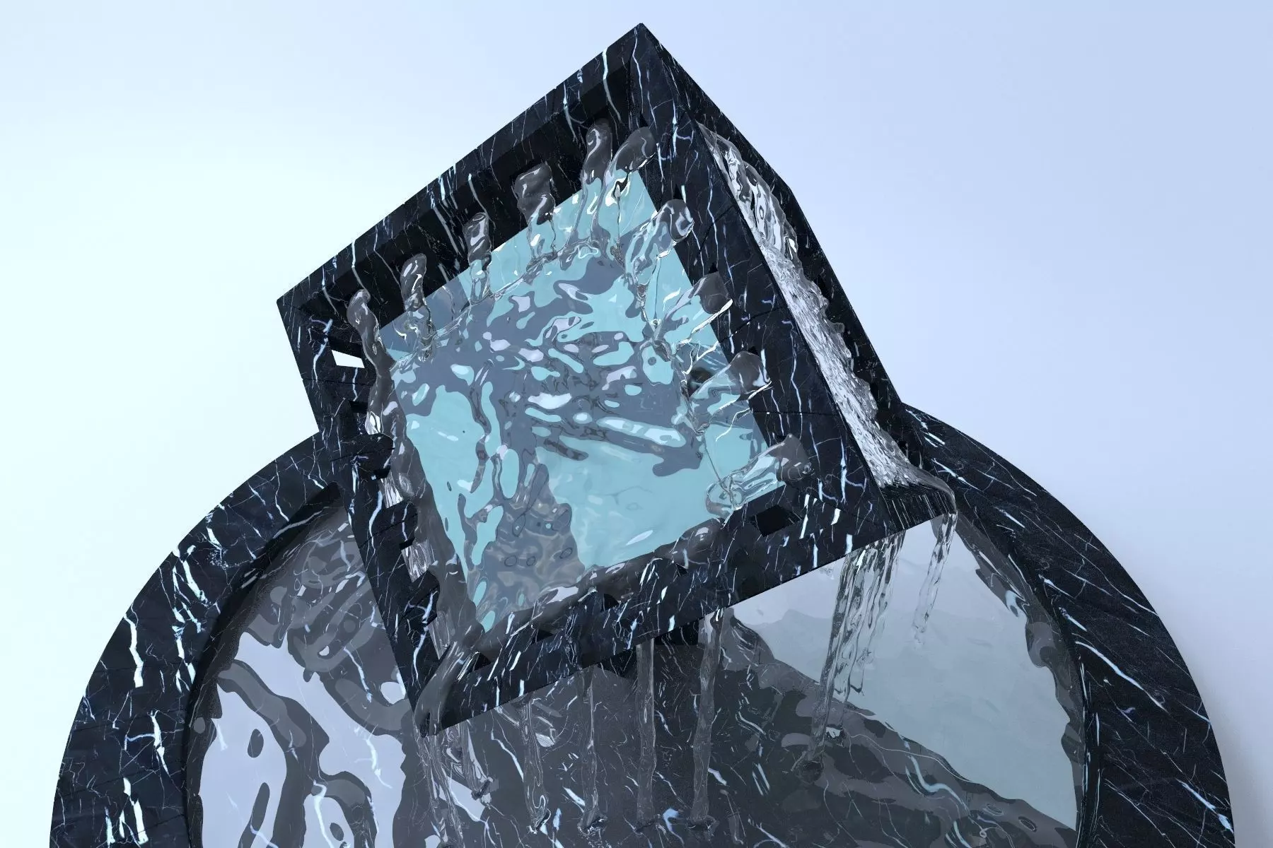 fountain water 3D model_0