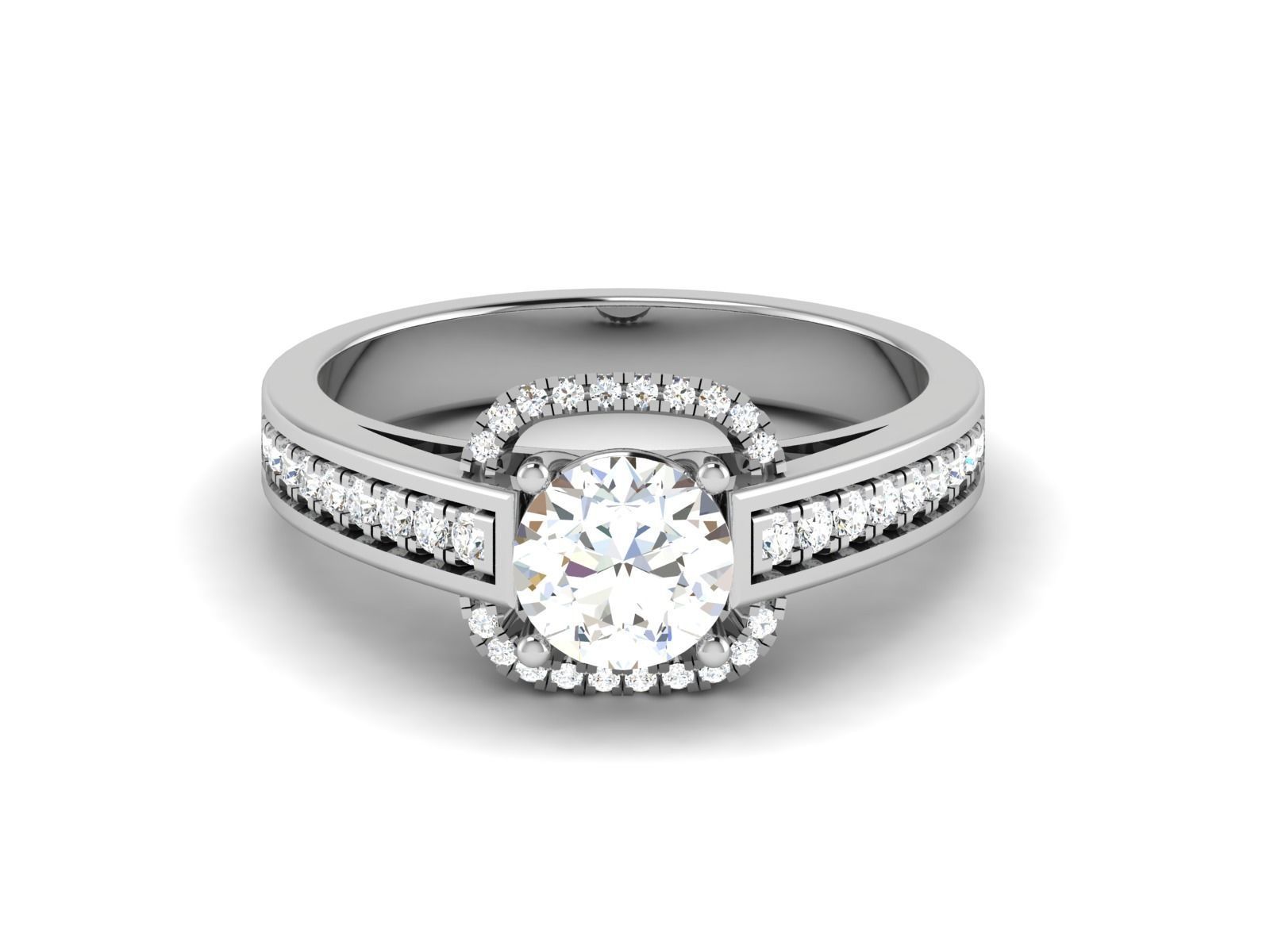 Solitaire ring 3dm stl render detail 3D print model 3D print model_7