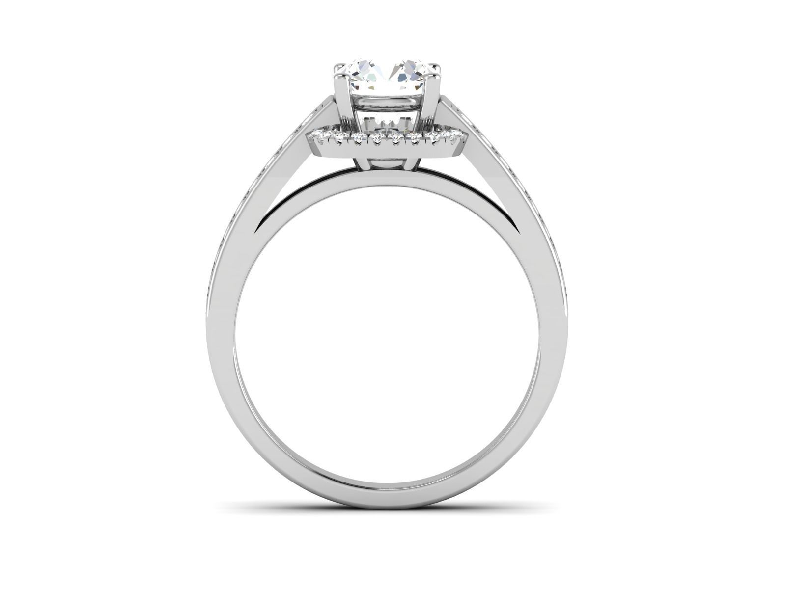 Solitaire ring 3dm stl render detail 3D print model 3D print model_3