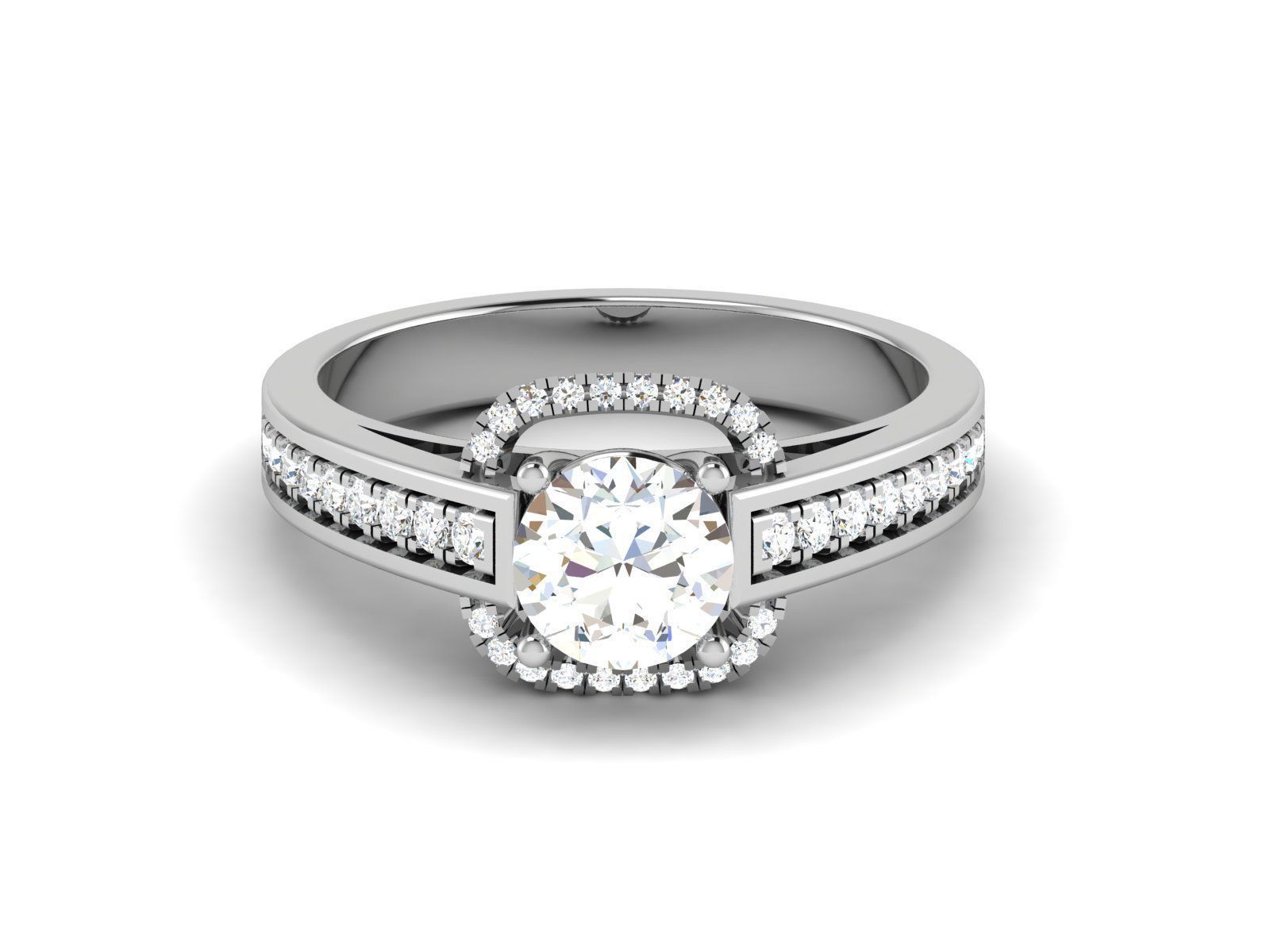 Solitaire ring 3dm stl render detail 3D print model 3D print model_6