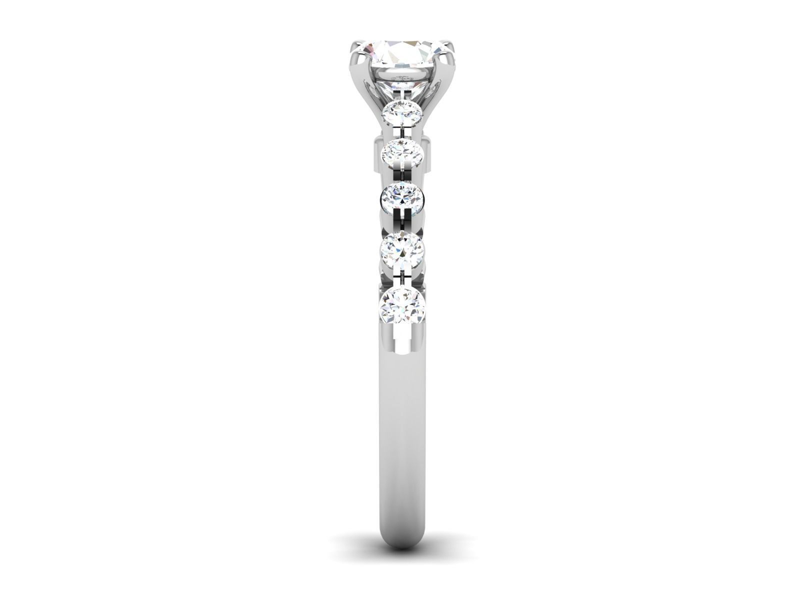 Solitaire ring 3dm stl render detail 3D print model 3D print model_5