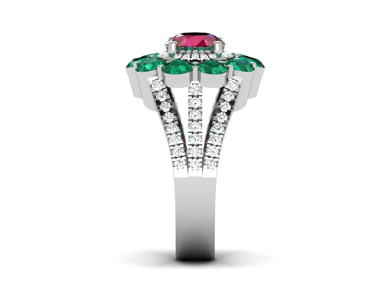 Solitaire ring 3dm stl render detail 3D print model 3D print model_4