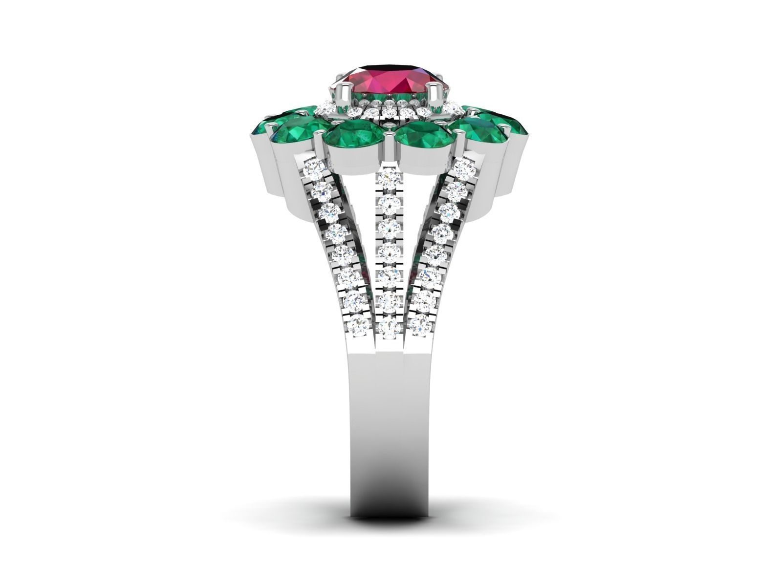 Solitaire ring 3dm stl render detail 3D print model 3D print model_5