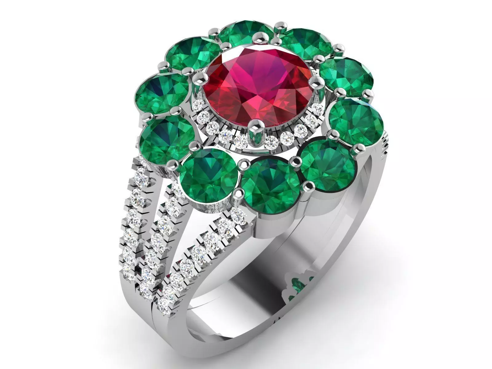 Solitaire ring 3dm stl render detail 3D print model 3D print model_0