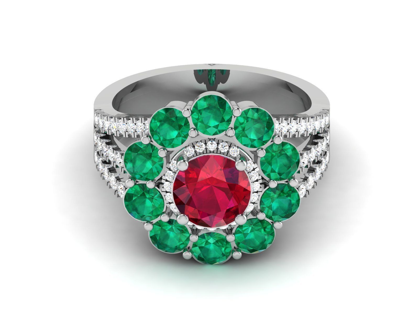 Solitaire ring 3dm stl render detail 3D print model 3D print model_6