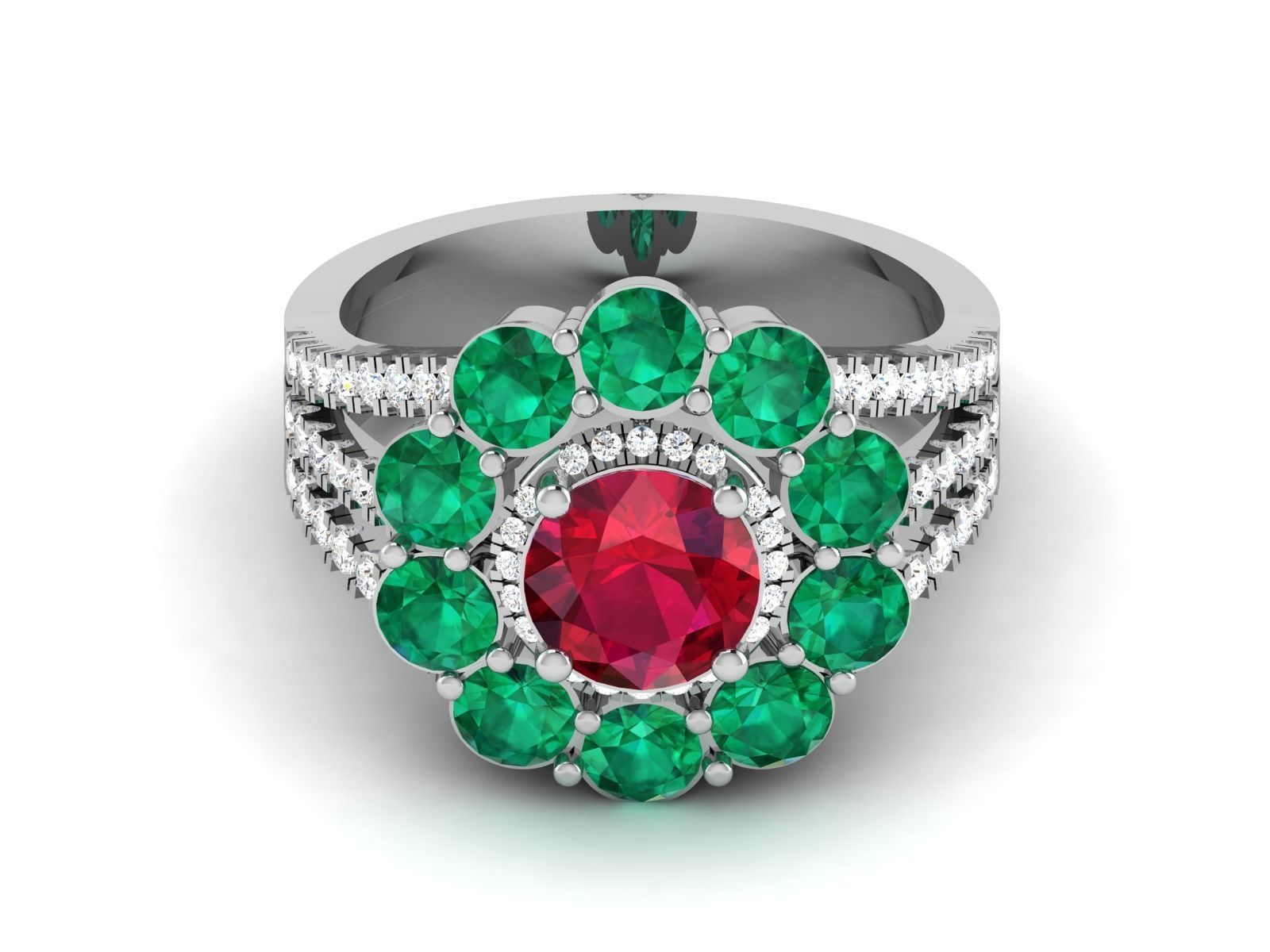 Solitaire ring 3dm stl render detail 3D print model 3D print model_7