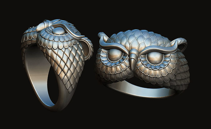 Owl Ring  3D print model
