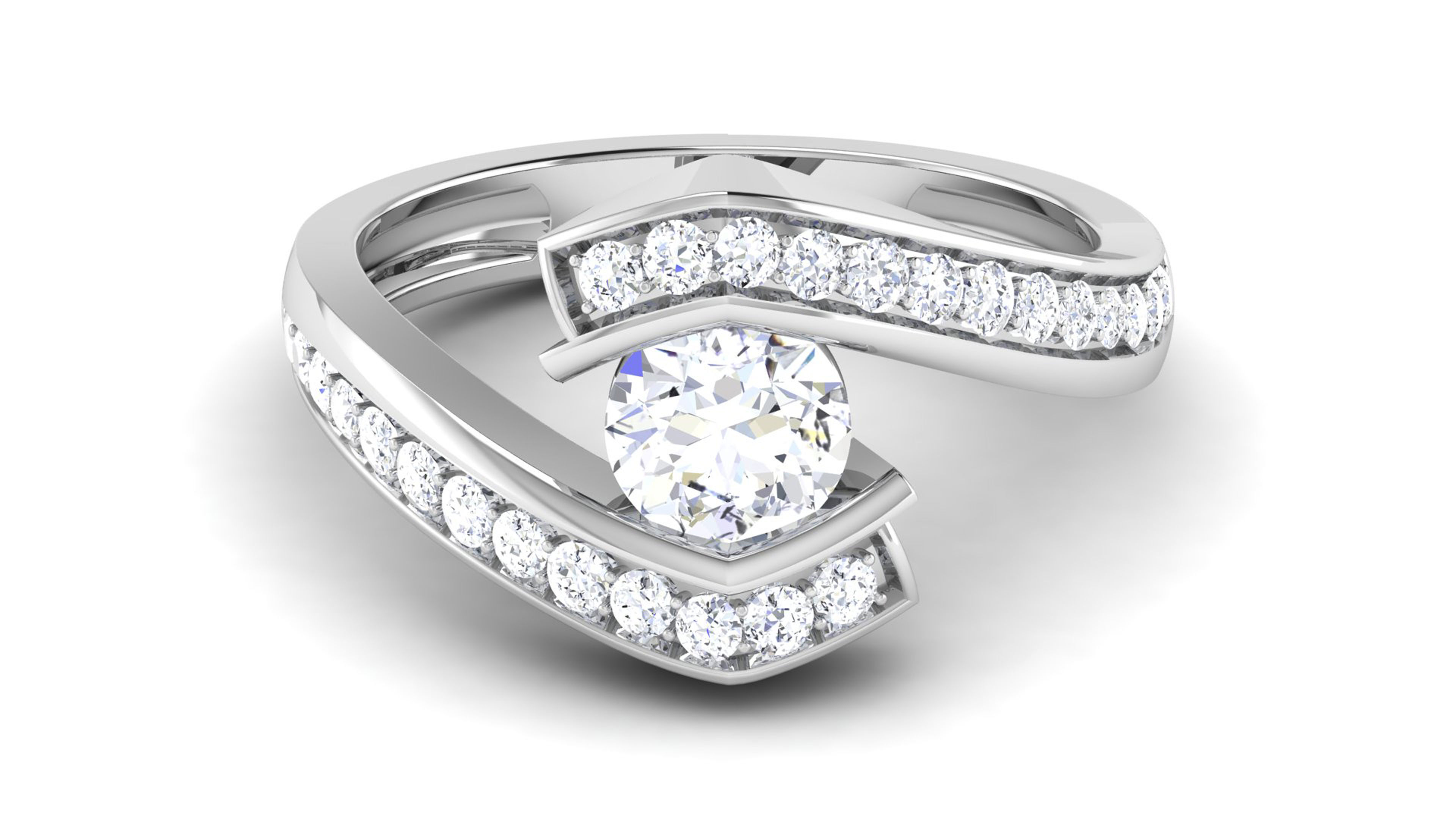 Solitaire ring 3dm stl render detail 3D print model 3D print model_2