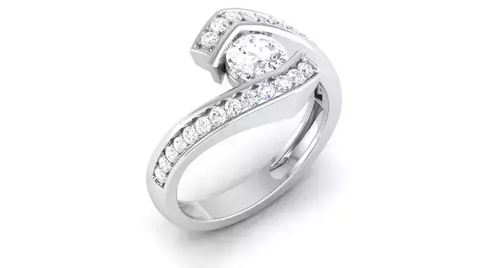 Solitaire ring 3dm stl render detail 3D print model