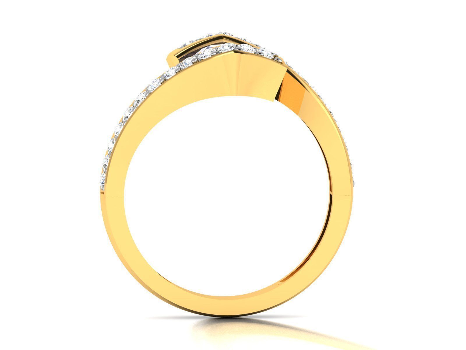 Solitaire ring 3dm stl render detail 3D print model 3D print model_7
