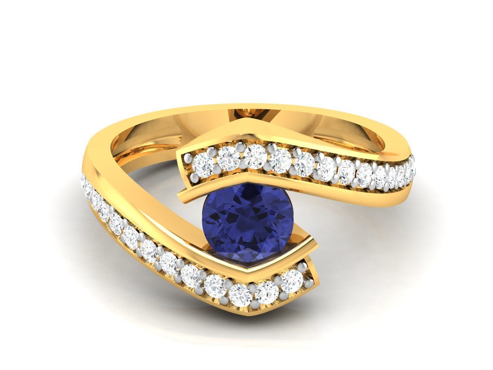 Solitaire ring 3dm stl render detail 3D print model 3D print model_11