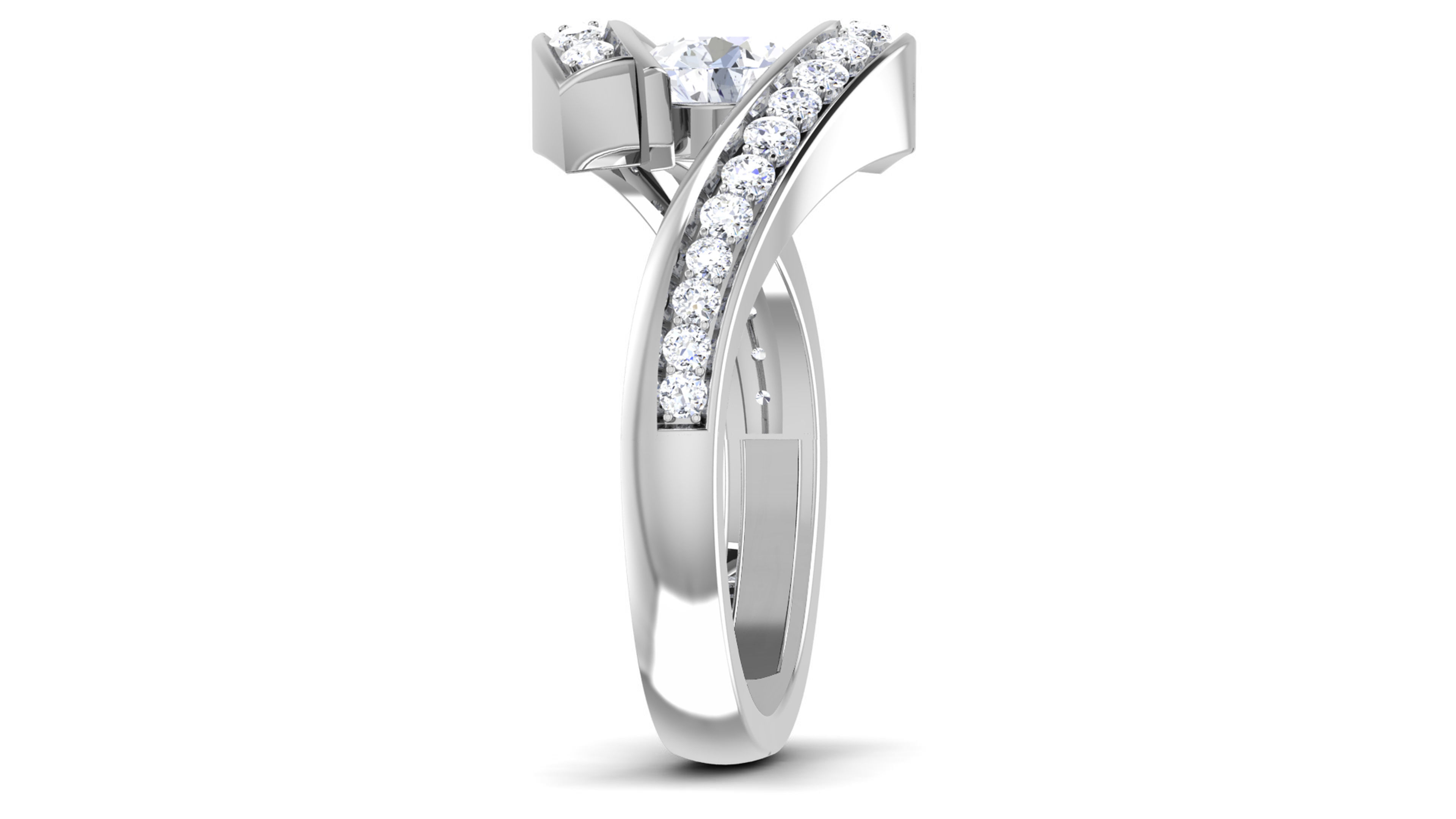 Solitaire ring 3dm stl render detail 3D print model 3D print model_4
