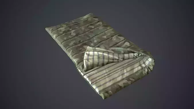 Sleeping Bag Low-poly 3D model