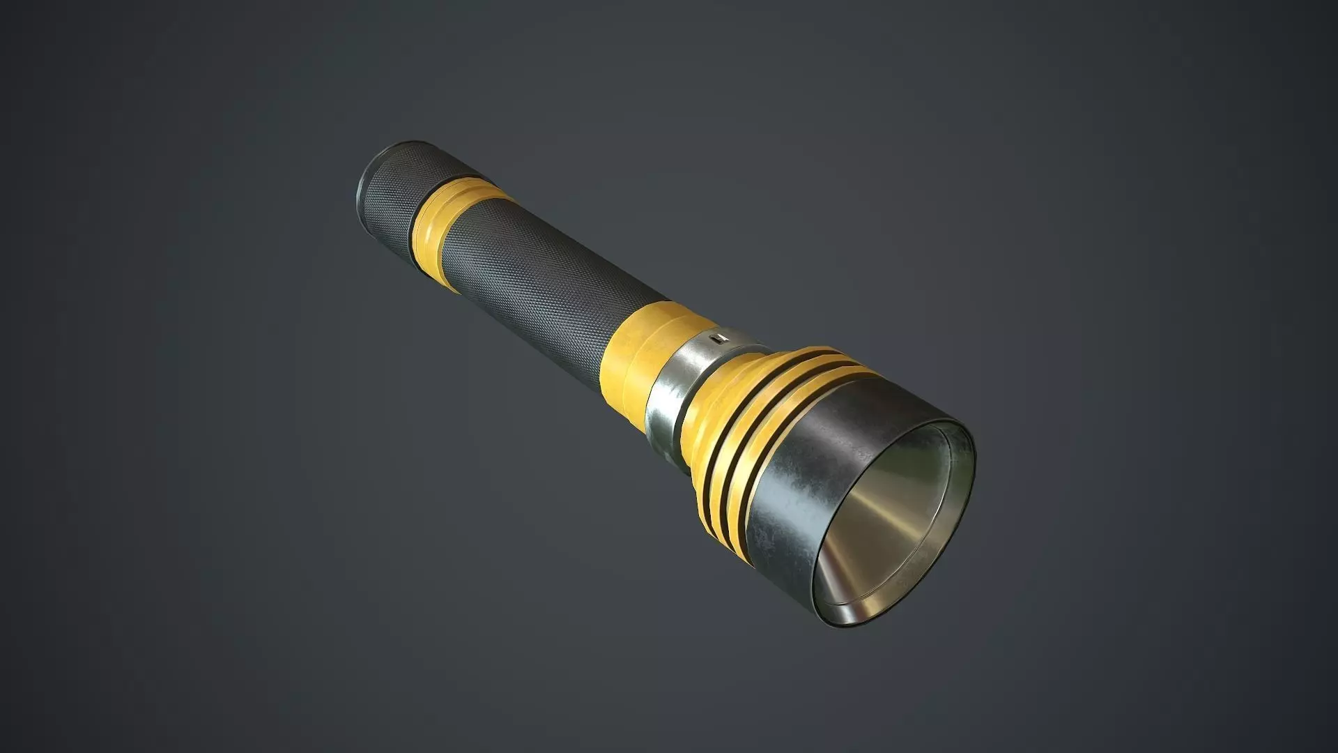 Flashlight Yellow Free low-poly 3D model