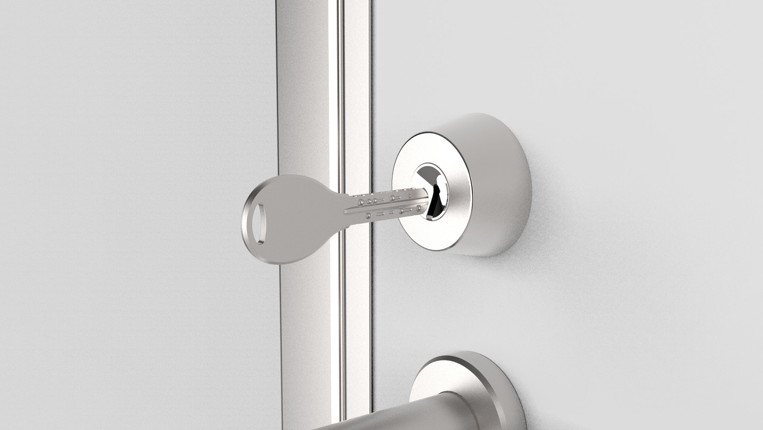 key and key hole 3D model_2