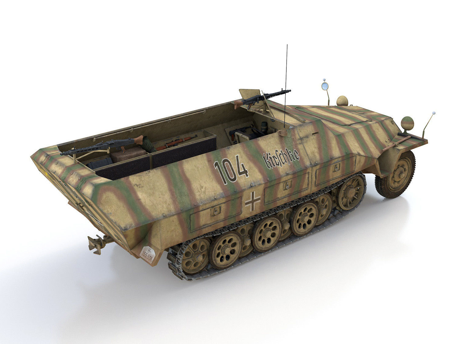 SDKFZ 251 Ausf D - Half-track - 104 3D model_7