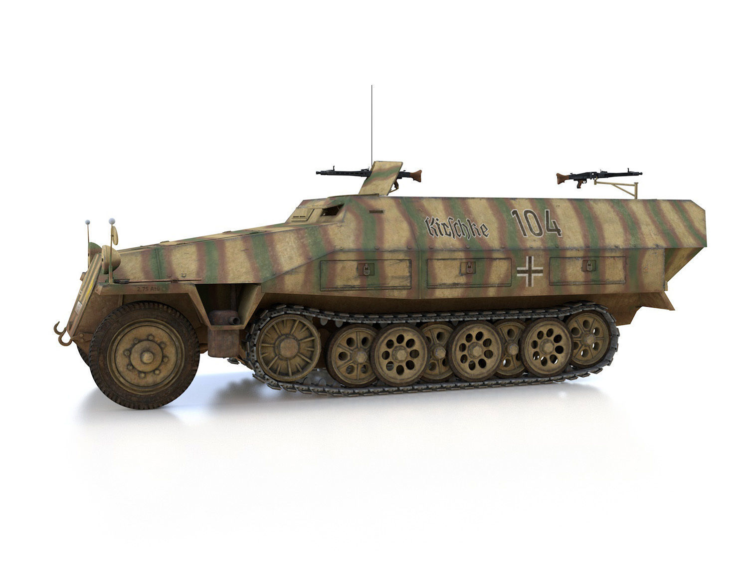 SDKFZ 251 Ausf D - Half-track - 104 3D model_2