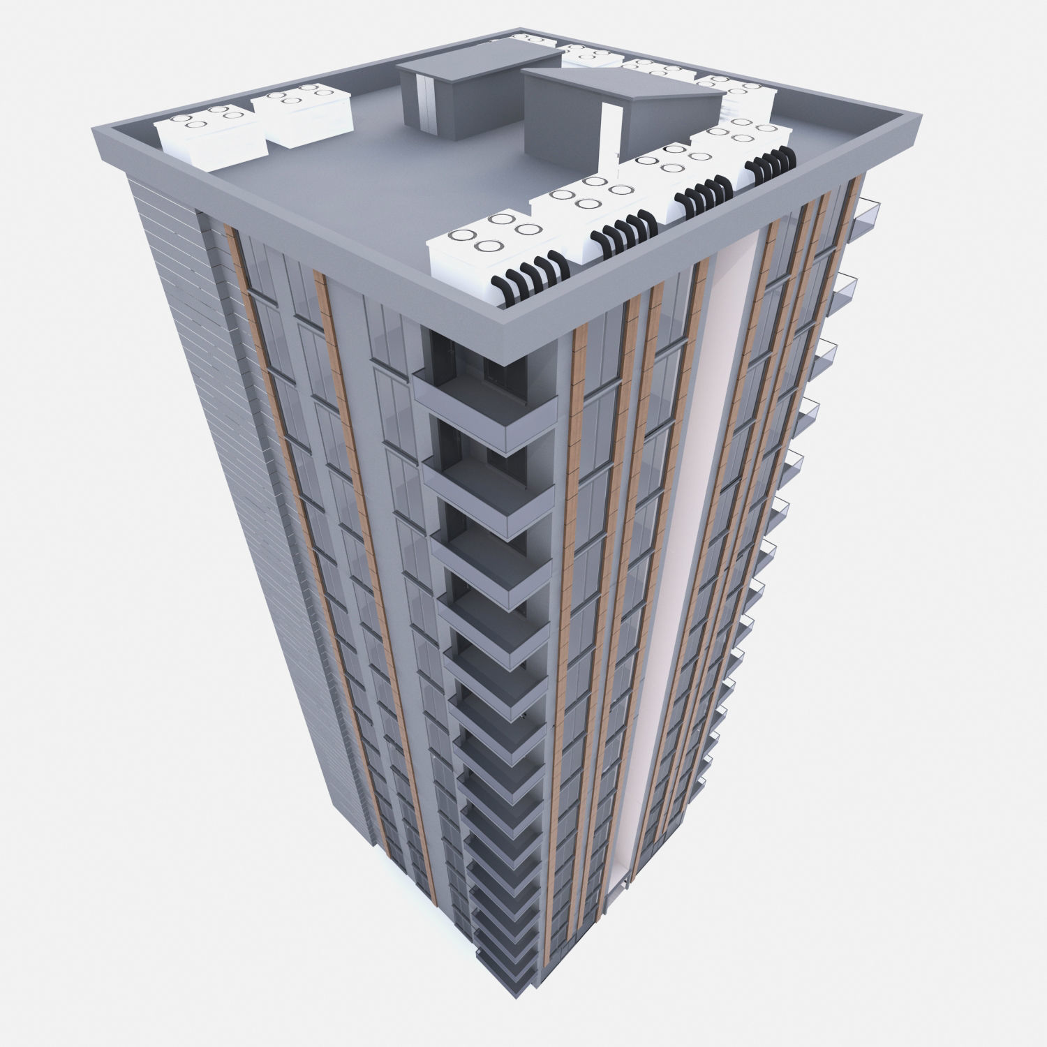 building 01 with interior Low-poly 3D model_4