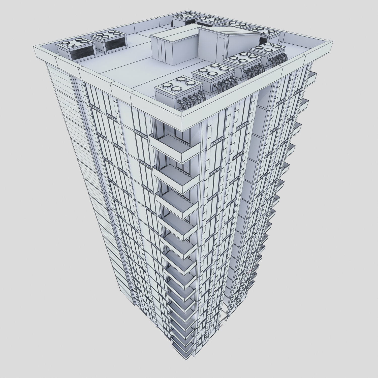 building 01 with interior Low-poly 3D model_11