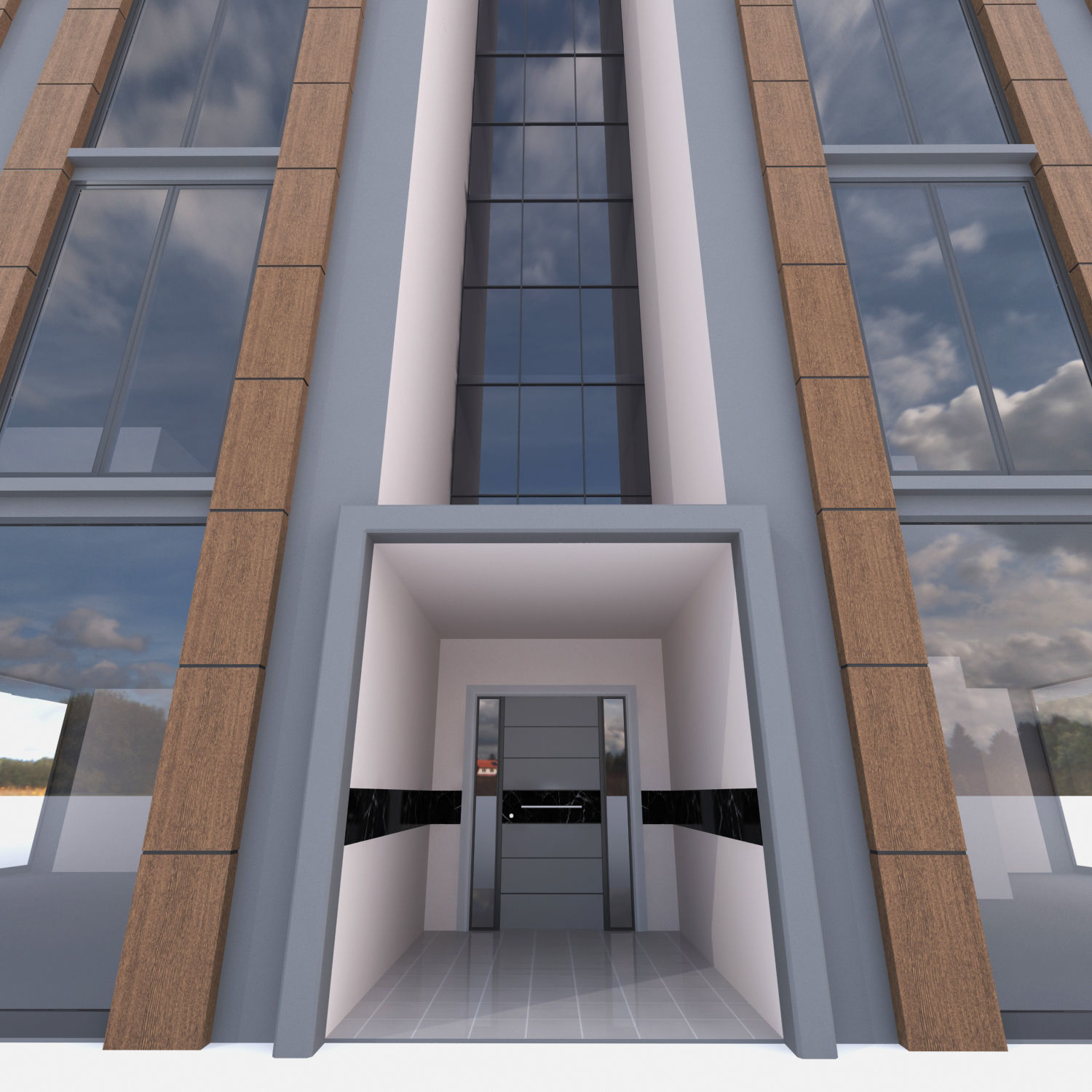 building 01 with interior Low-poly 3D model_2