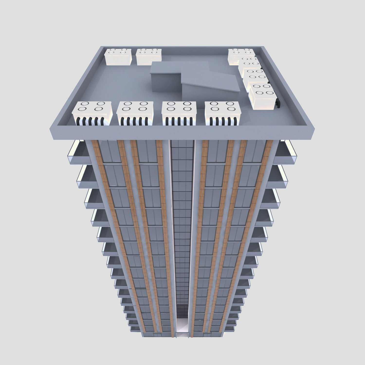 building 01 with interior Low-poly 3D model_5