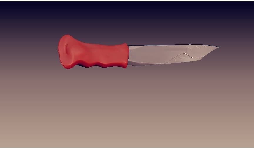 Knife weapon  3D model_3