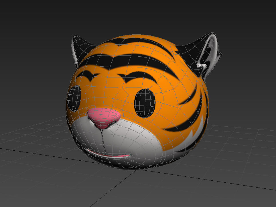 Tiger Head 3D model_9