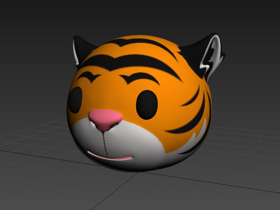 Tiger Head 3D model_8