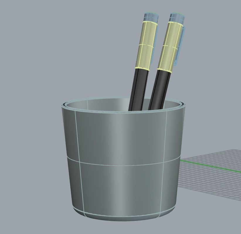 pen stand 3D model_7