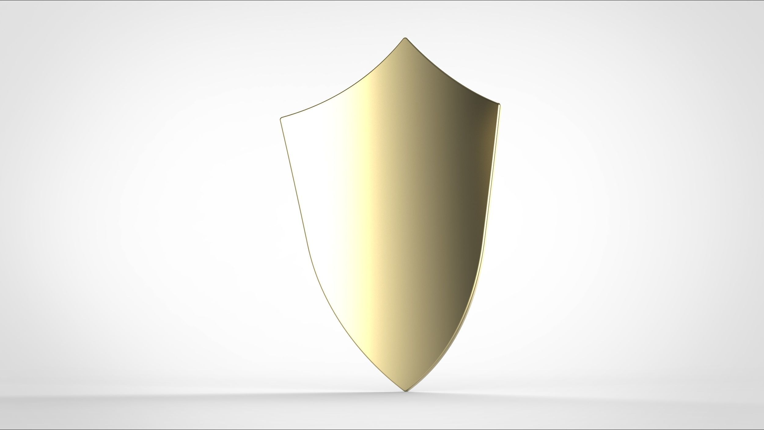 shield golden 3D model_3