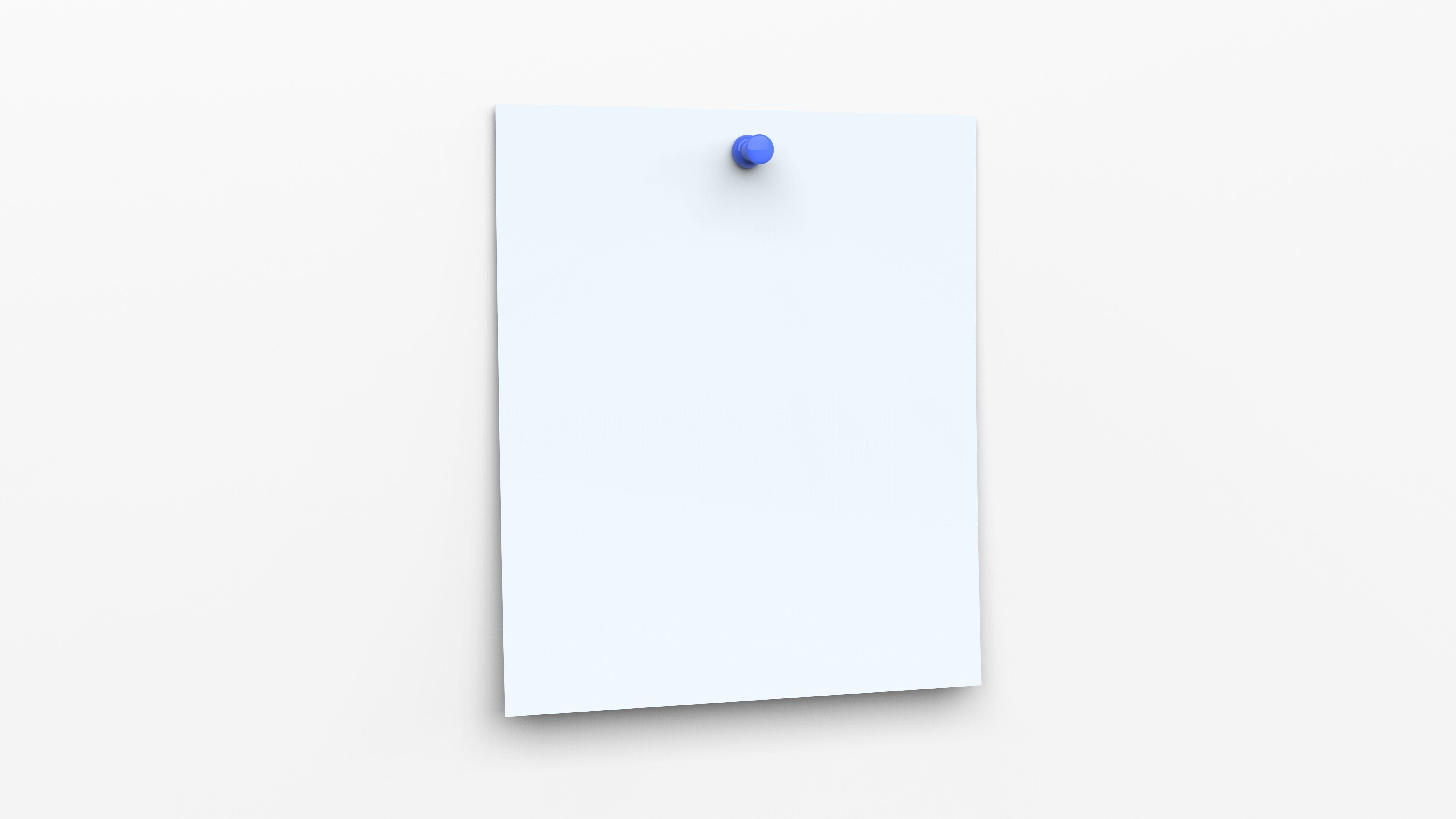 memo and pin 3D model_5