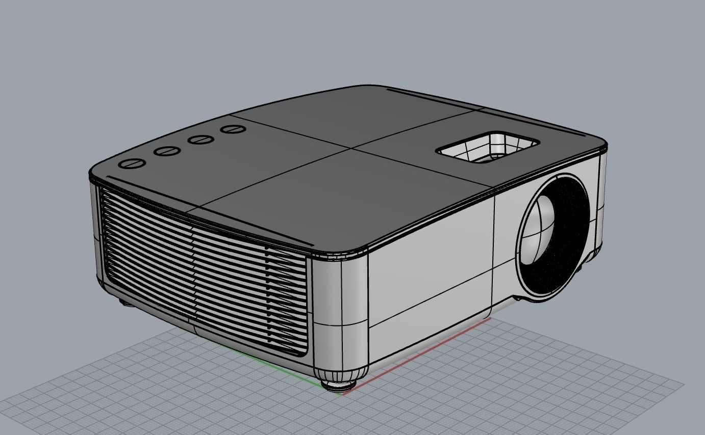 projector hdmi 3D model_7