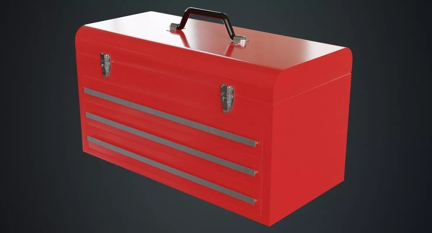 Toolbox 2A Low-poly 3D model_0