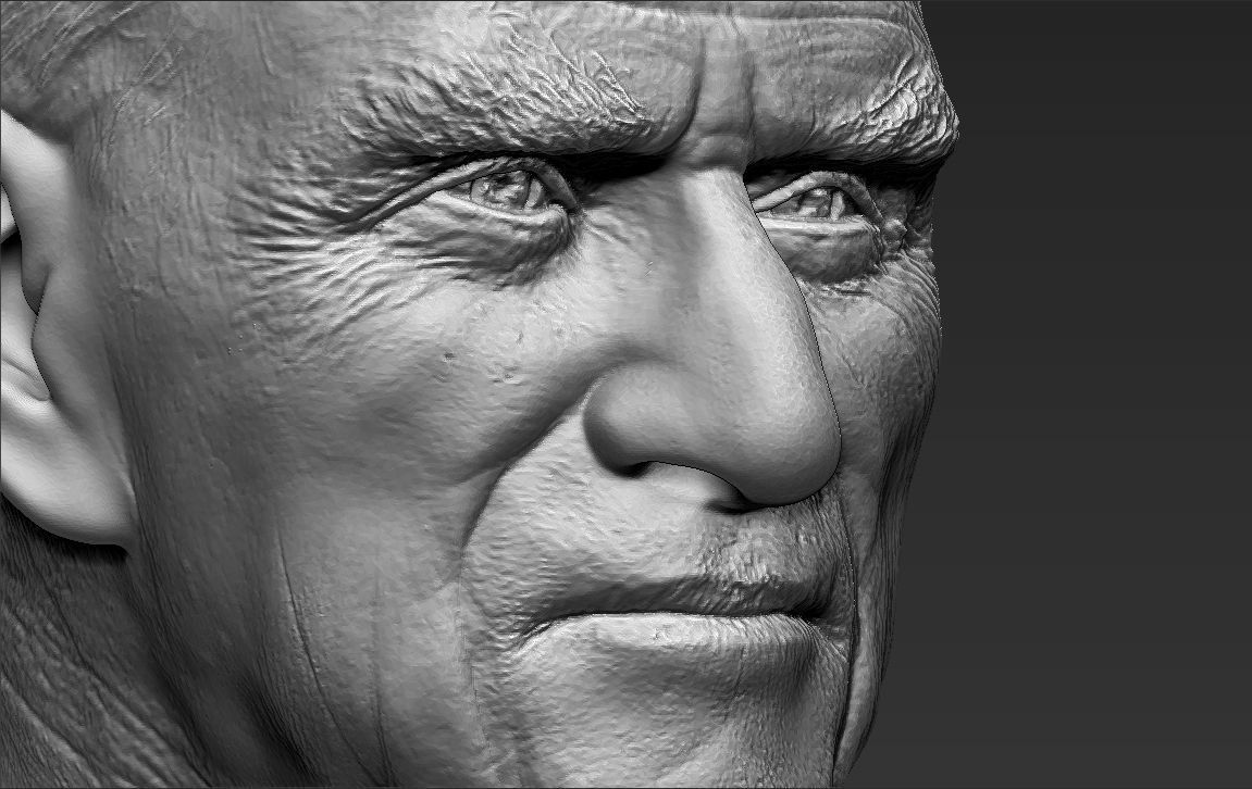 Prince Philip bust 3D printing ready stl obj formats 3D print model_15