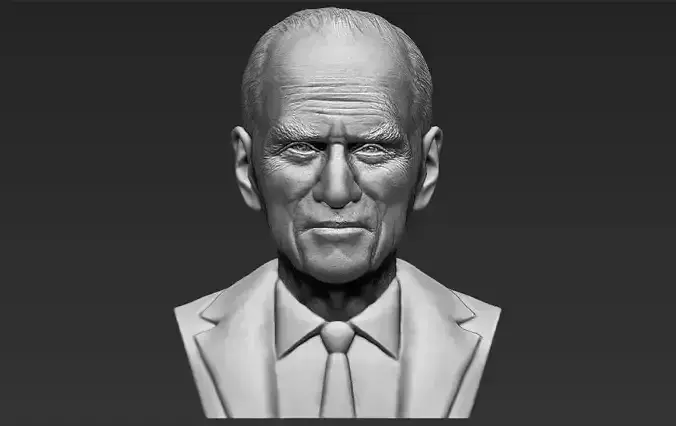 Prince Philip bust 3D printing ready stl obj formats 3D print model