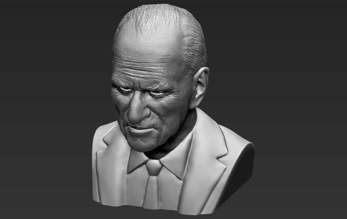 Prince Philip bust 3D printing ready stl obj formats 3D print model_19