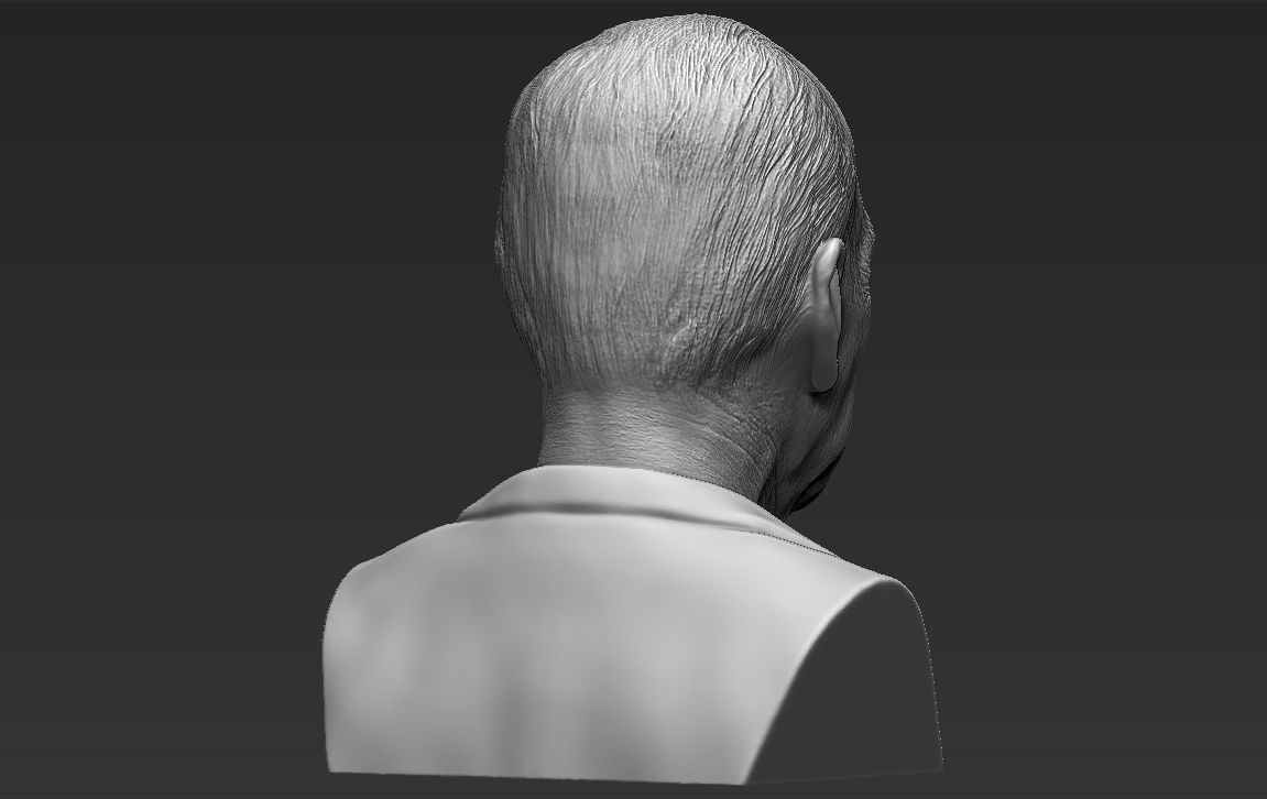 Prince Philip bust 3D printing ready stl obj formats 3D print model_8