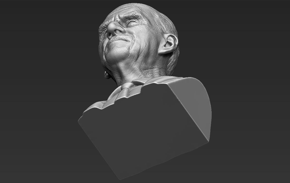 Prince Philip bust 3D printing ready stl obj formats 3D print model_25