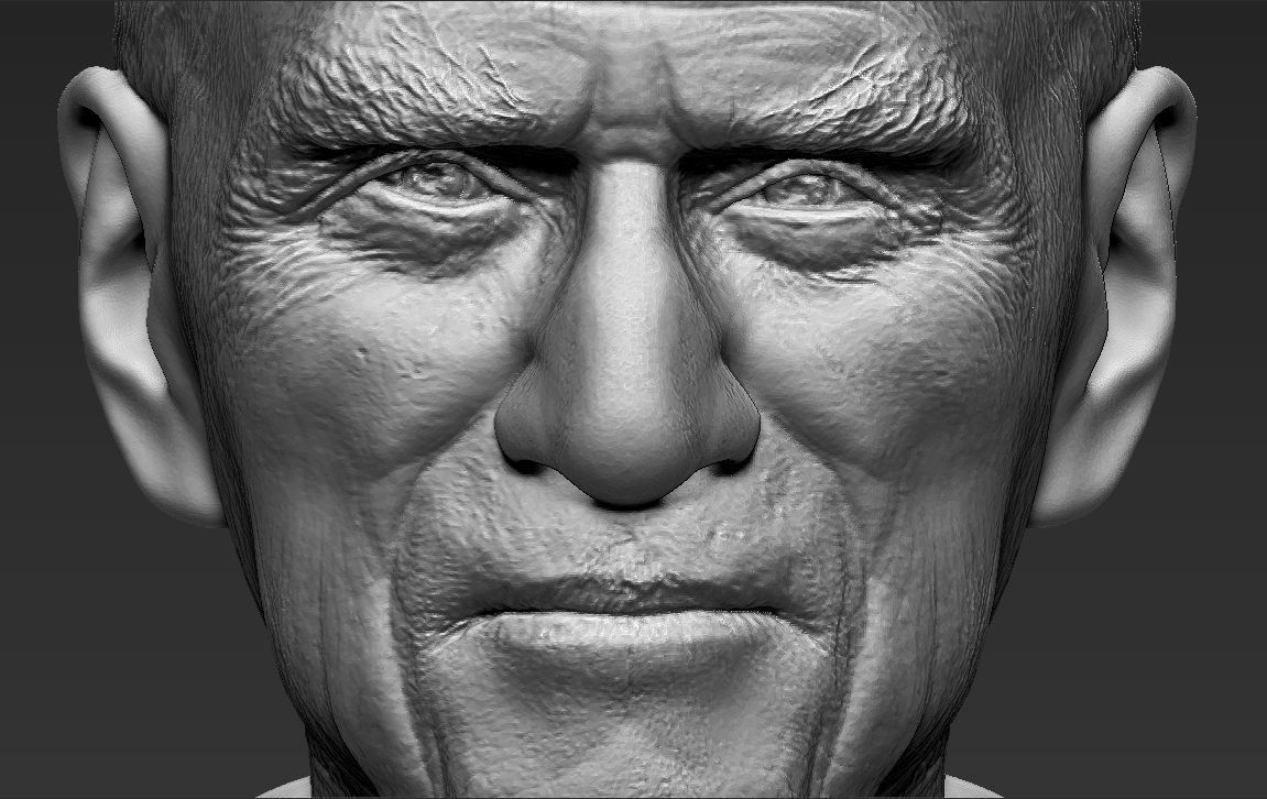 Prince Philip bust 3D printing ready stl obj formats 3D print model_14