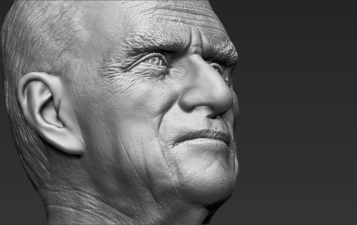 Prince Philip bust 3D printing ready stl obj formats 3D print model_17